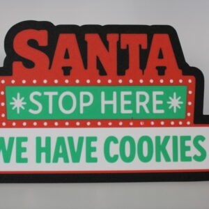 🎄 Santa Stop Here — LED Light-Up Sign Perfect for Christmas! 🎅