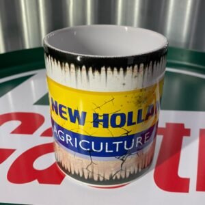 🟡🔵 New Holland Agriculture — Cracked Effect Mug