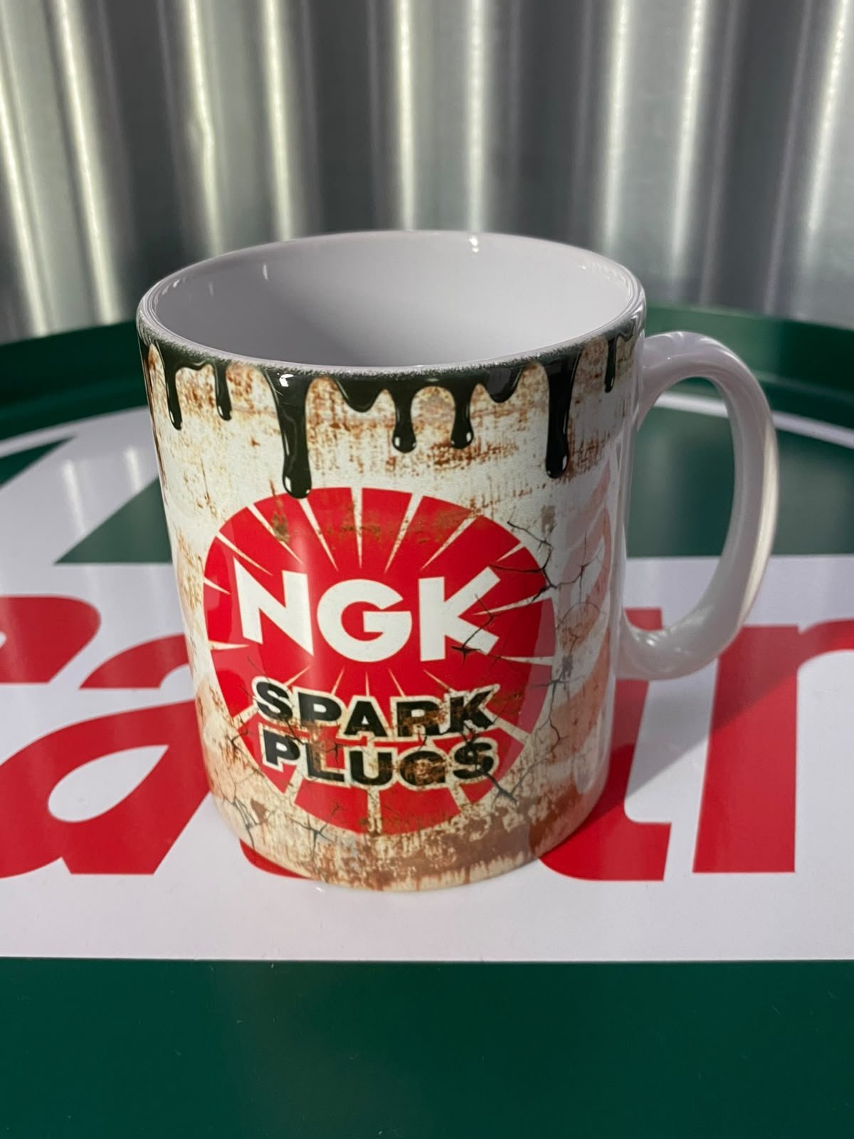 NGK Spark Plugs — Drip & Rust Effect Mug - Image 2