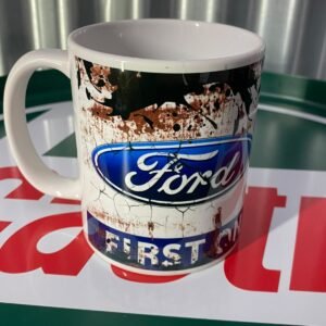 🔵 Ford First On Race Day Rustic Effect Mug